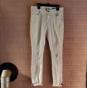 White Indigo Rain jeans, size 9